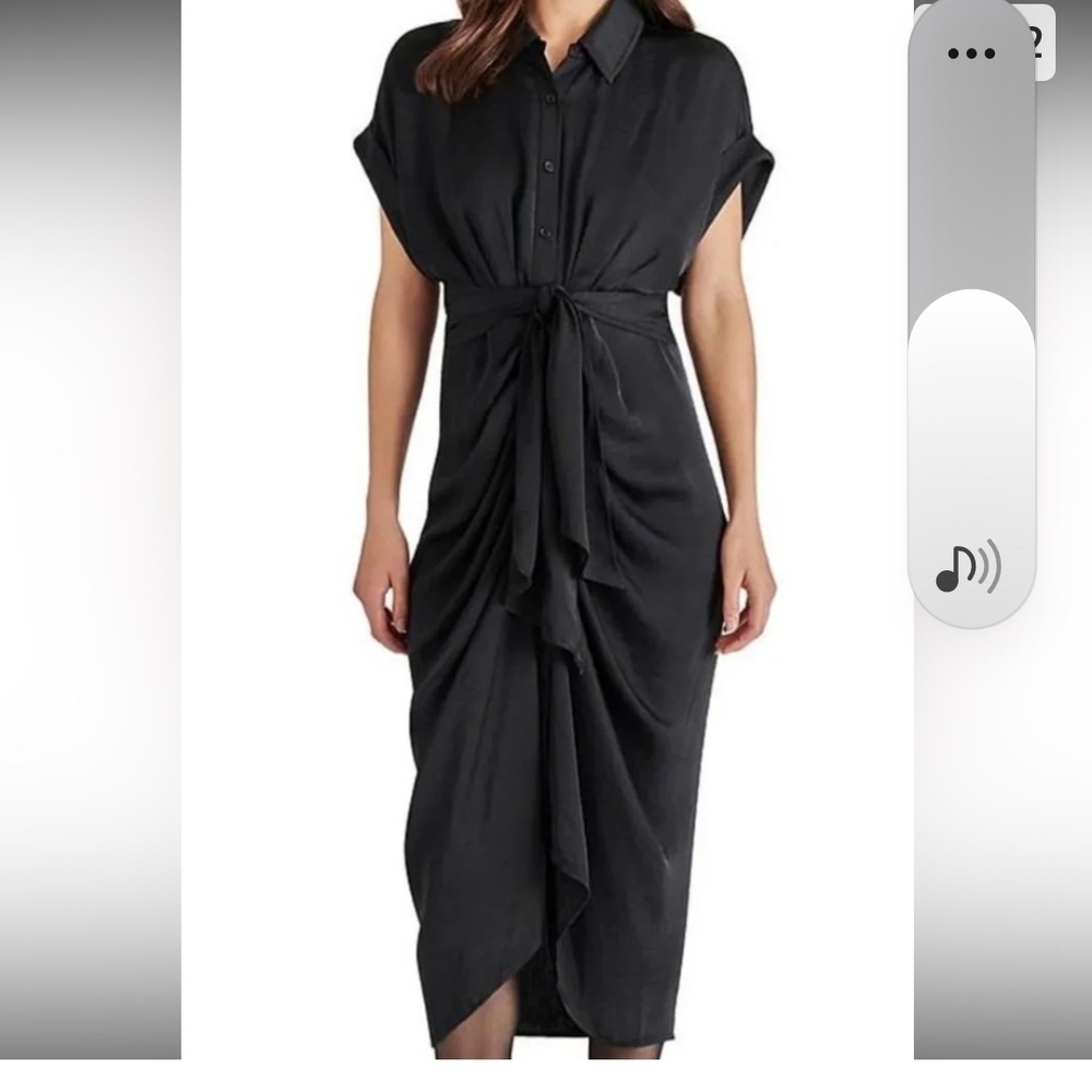 Steve Madden Black Midi Dress